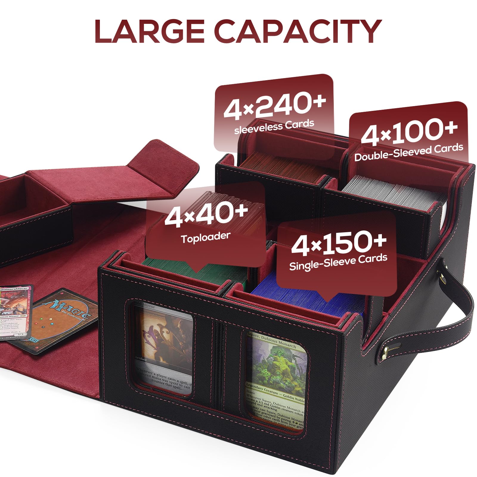 STTRBOX commander deck setup demonstrates compact MTG storage for travel