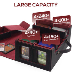 STTRBOX commander deck setup demonstrates compact MTG storage for travel