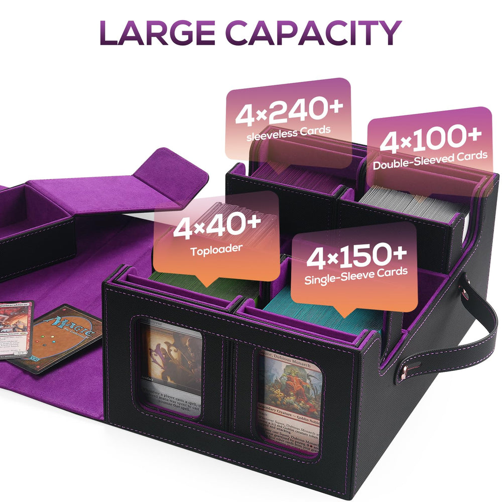 STTRBOX faux leather exterior protects cards with premium feel