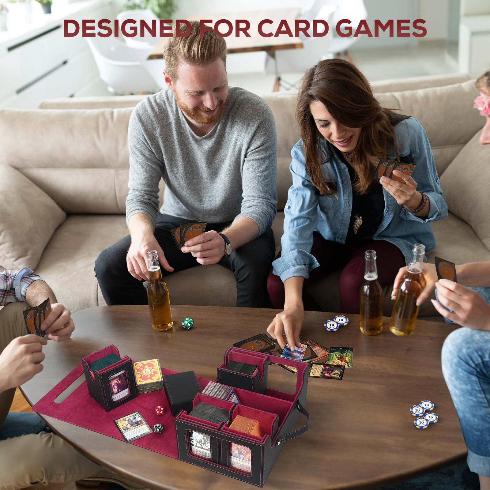 STTRBOX microfiber lining cushions cards and resists scratches