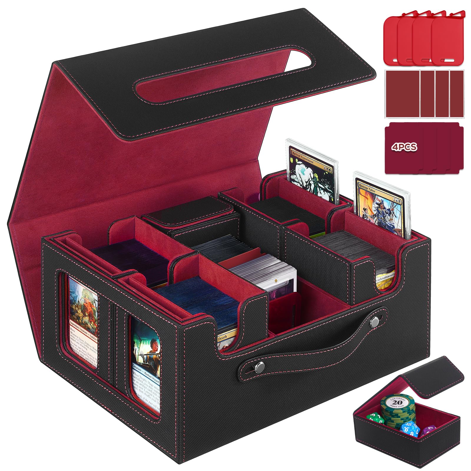 STTRBOX trading card storage box front view for quick deck identification