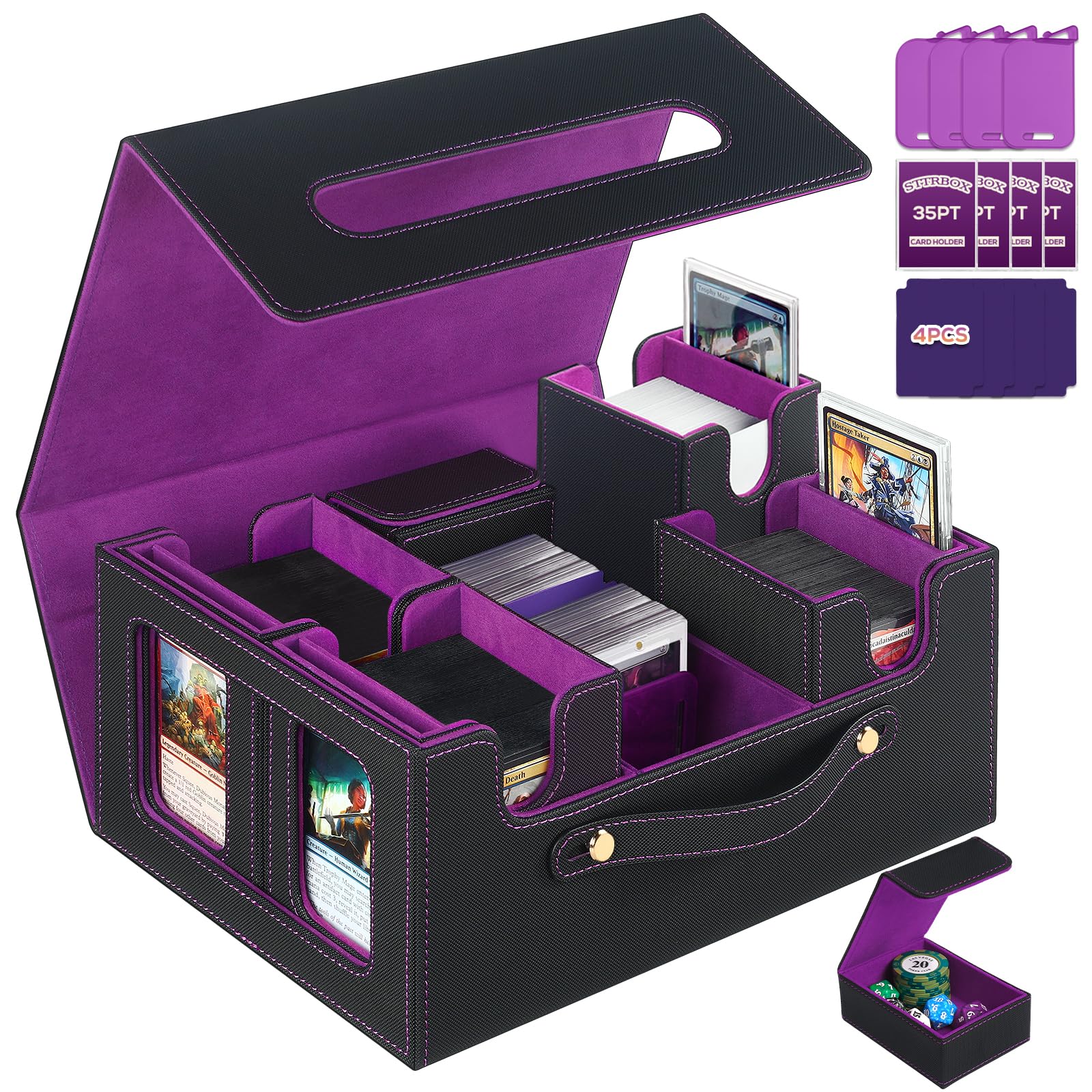 STTRBOX MTG commander deck box with side window for quick deck ID