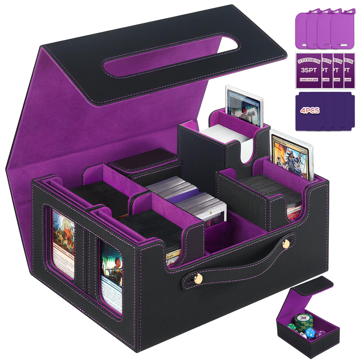 STTRBOX MTG commander deck box with side window for quick deck ID