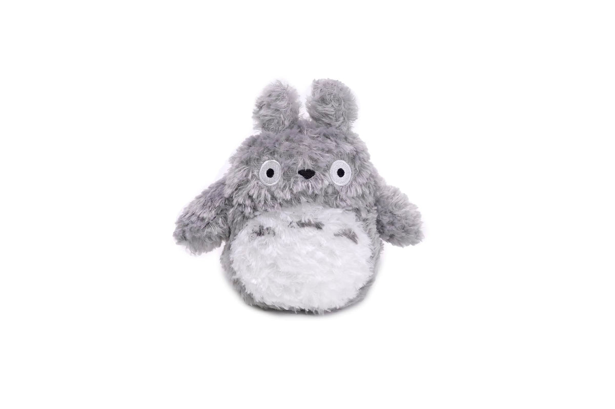 Studio Ghibli Totoro 5.5-inch grey plush for cuddling and display.