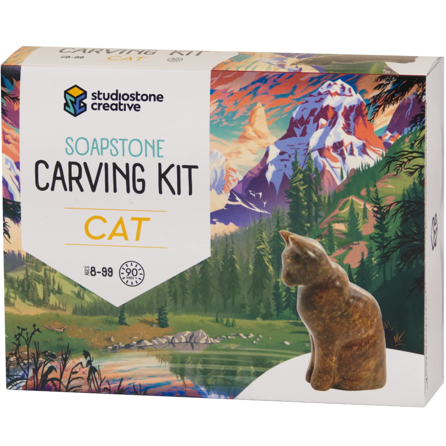 STUDIOSTONE Creative carving kit open packaging showing contents for inspiration.