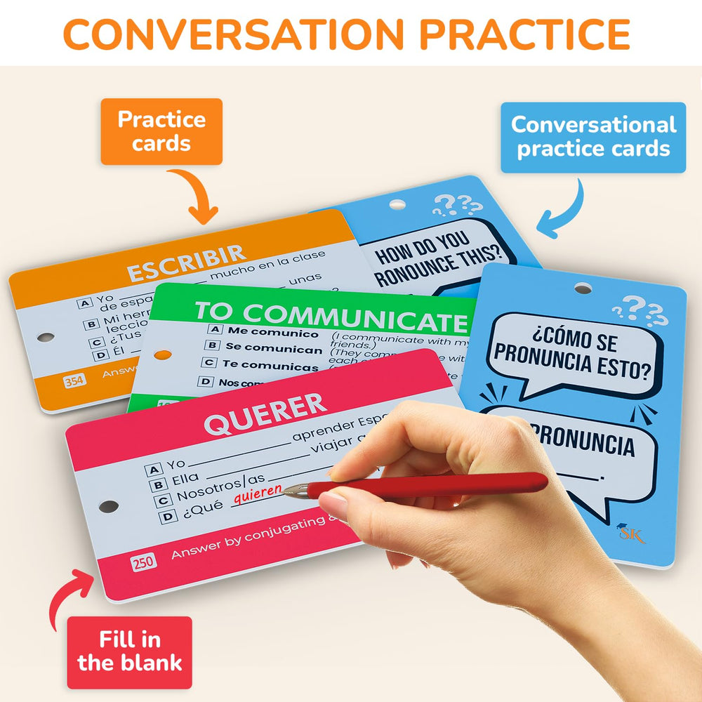 Study Key durable water-resistant flash cards for on-the-go learning