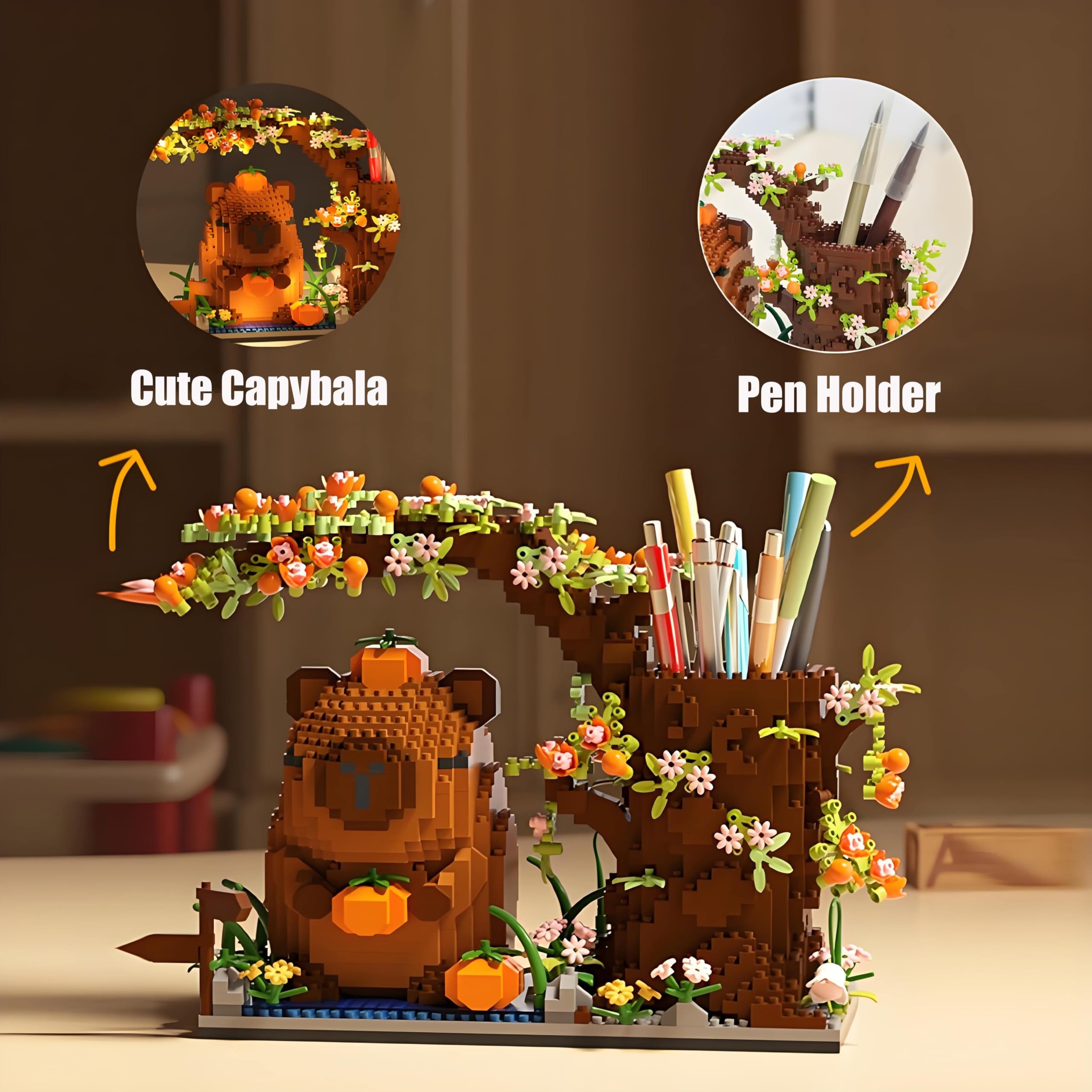 STUDYBOCKS Capybara mini bricks support focused building and fine motor skills.