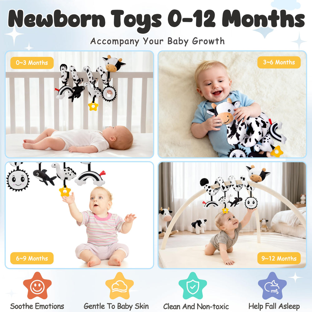 Stuffed Dinosaur Rattles Toy captures baby's attention with rattles.