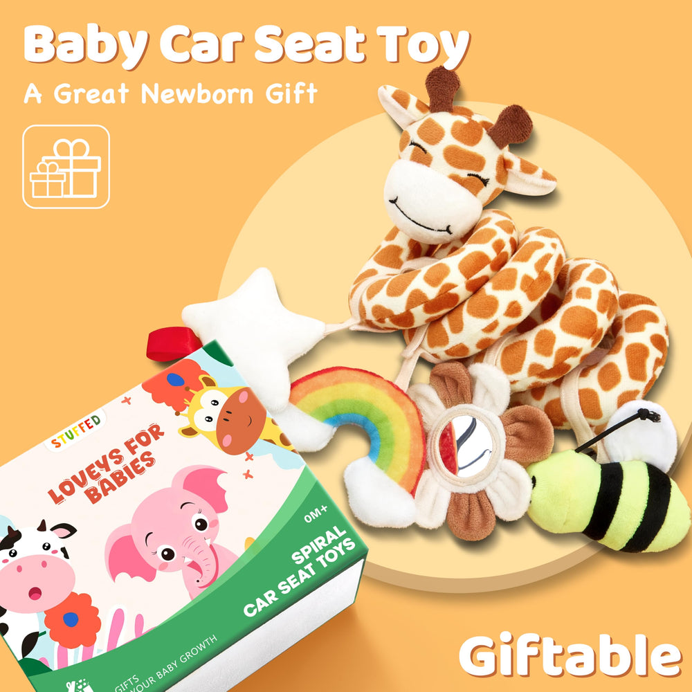 Stuffed Giraffe Soft-tail removable for safe tummy time prep