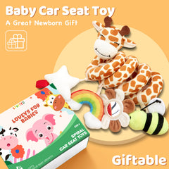 Stuffed Giraffe Soft-tail removable for safe tummy time prep