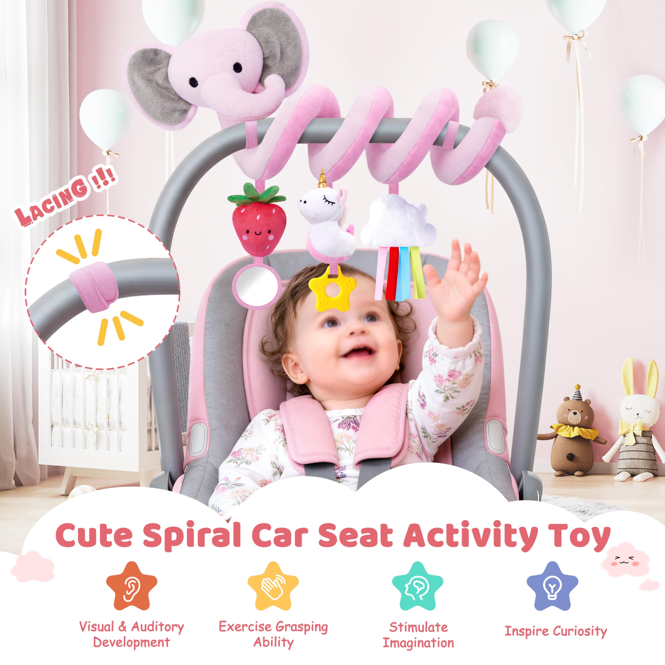 Stuffed BPA-free soft cotton material for safe baby touch.