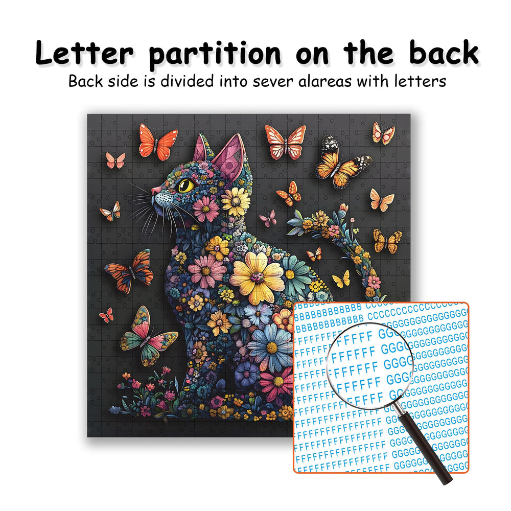 STYISHANG 3D butterflies on black background adds depth to puzzle