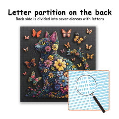 STYISHANG 3D butterflies on black background adds depth to puzzle