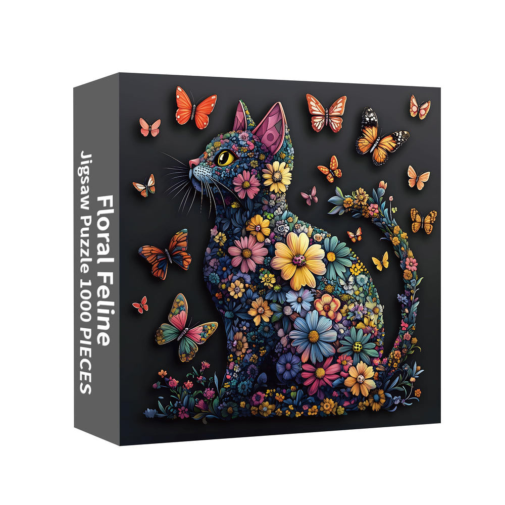 STYISHANG cat butterfly puzzle art for mindful solving