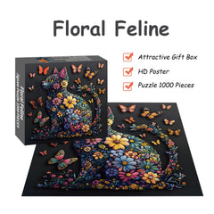 STYISHANG colourful bloom cat puzzle highlights vibrant floral details