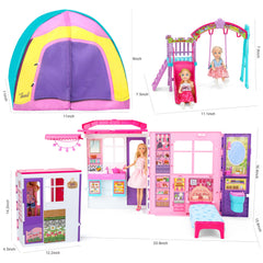 Style Shine Doll House camping tent and picnic set invites outdoor stories.