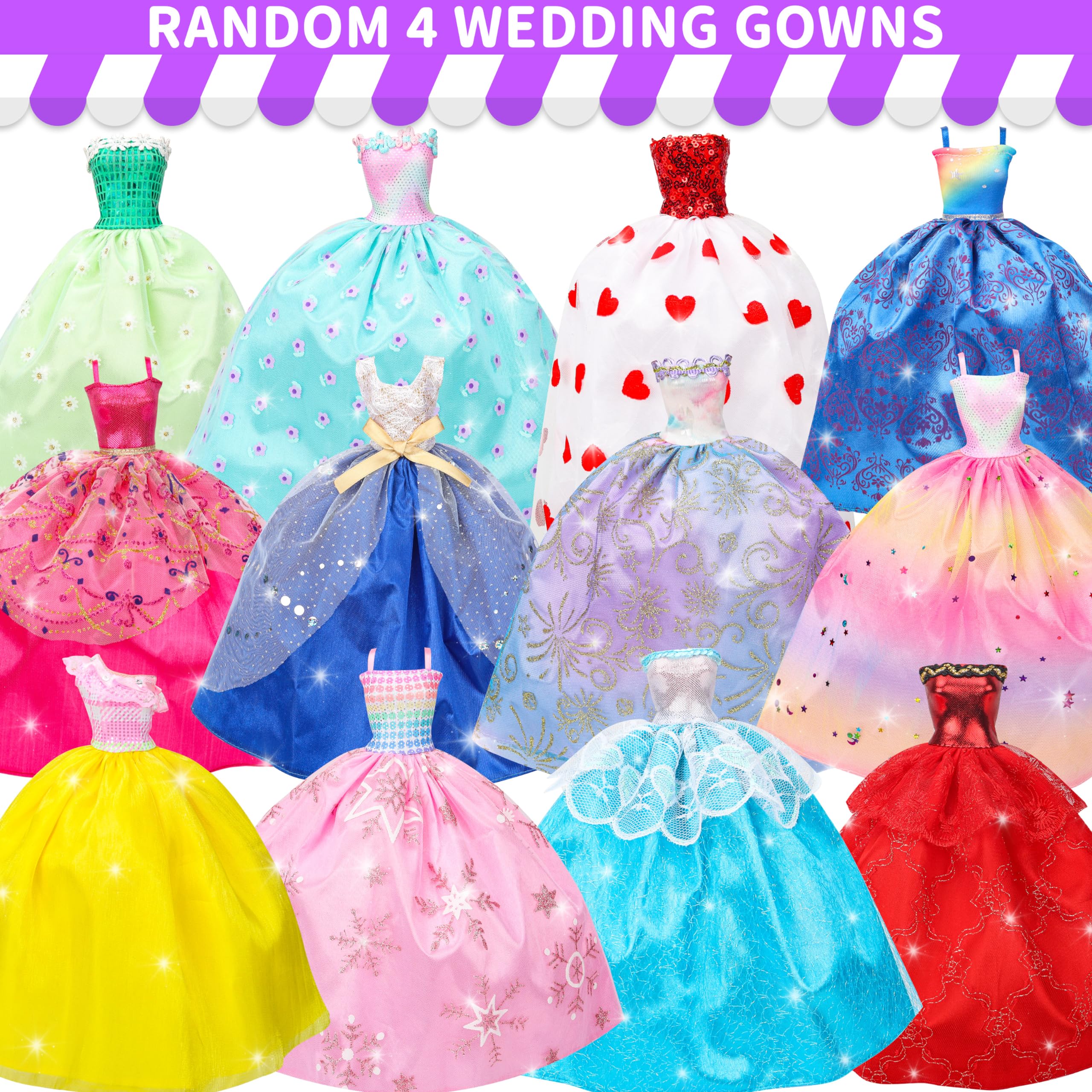 Style Shine evening dress set showcased for special pretend occasions
