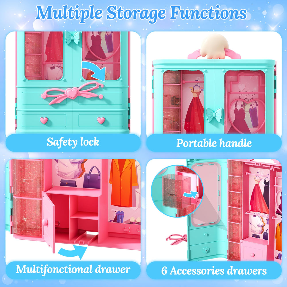 Style Shine swimsuits inviting beach themed imaginative play.