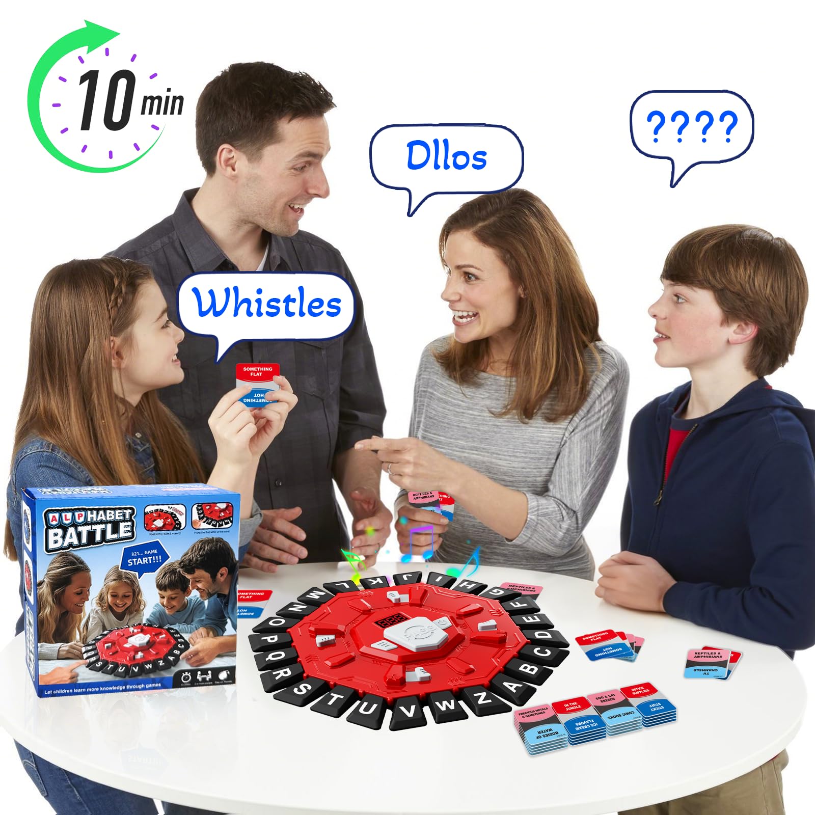 Table setup features the compact red box and simple setup.