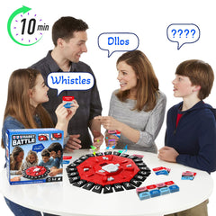 Table setup features the compact red box and simple setup.