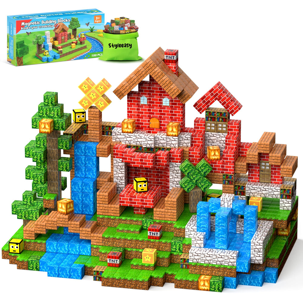 Styleeasy Magnetic Blocks 100pcs cubes for creative STEM play.