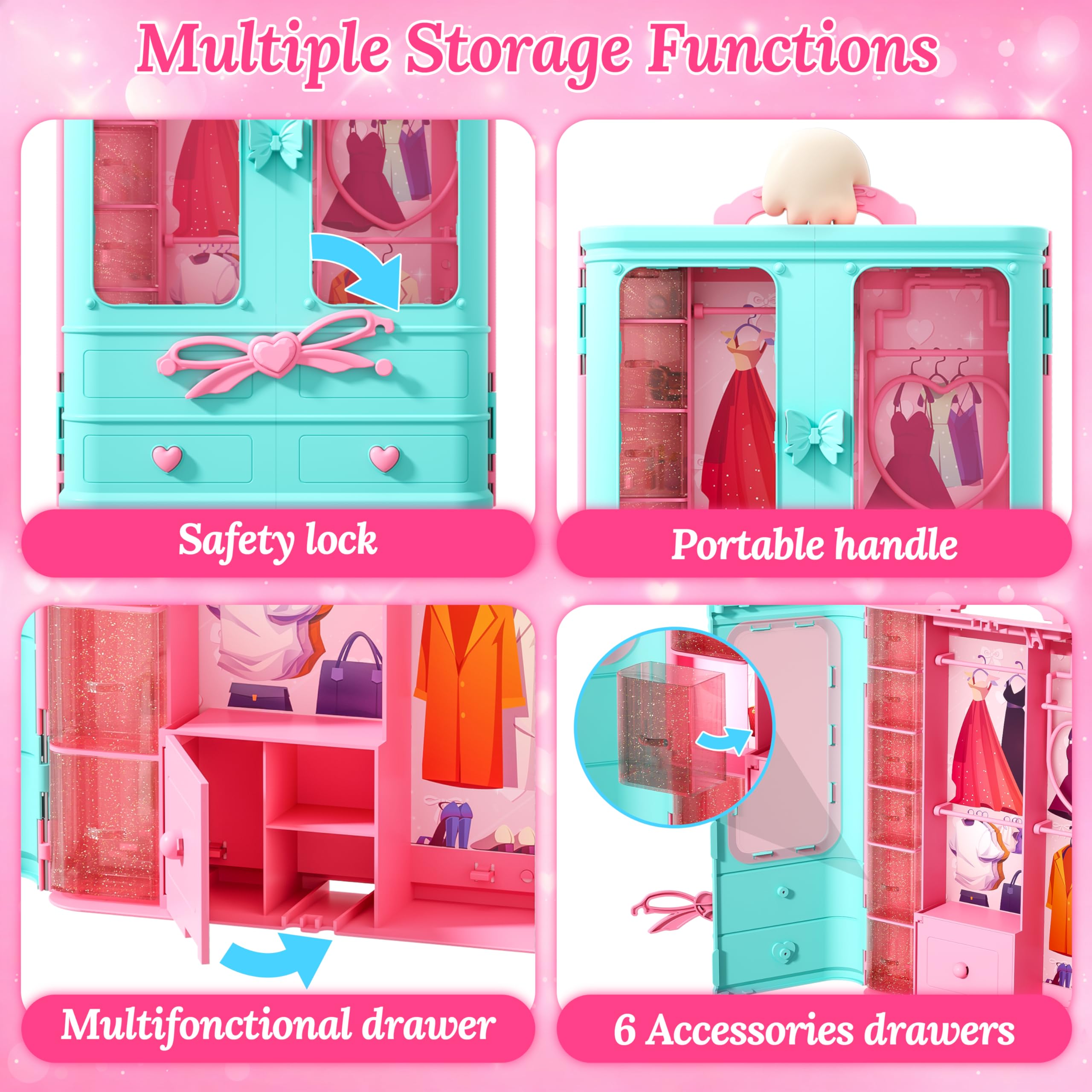 Style Shine clothes hangers and drawers for neat outfit storage