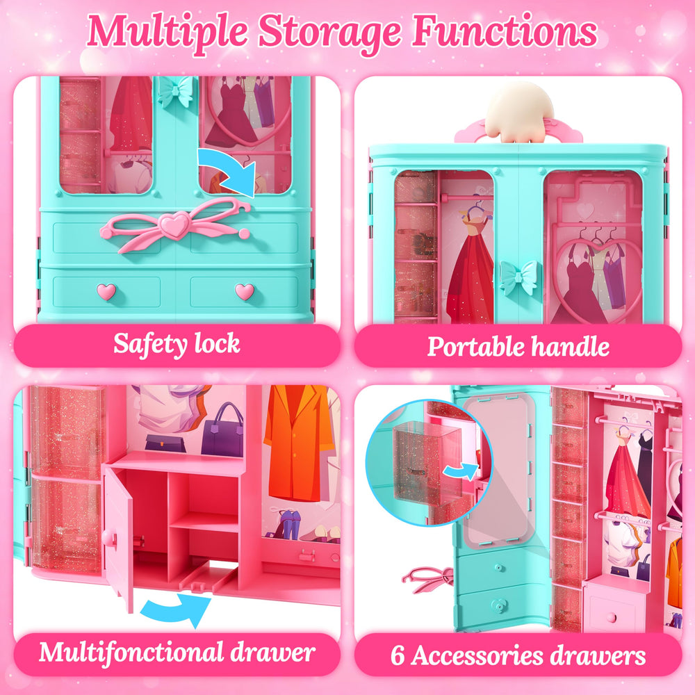 Style Shine clothes hangers and drawers for neat outfit storage
