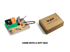 Stylor desk decor in a humorous office setting to brighten desks.