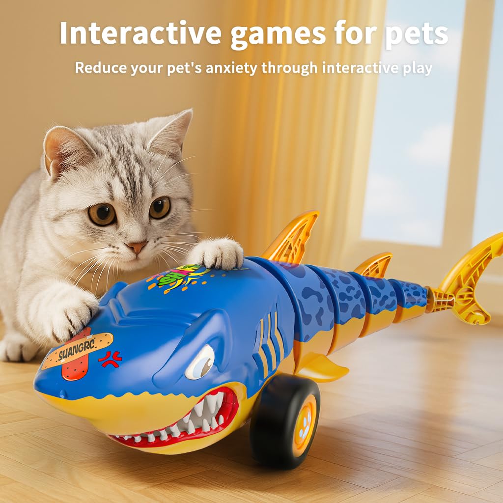 suangrc RC Shark Car durable ABS plastic, safe gift option.