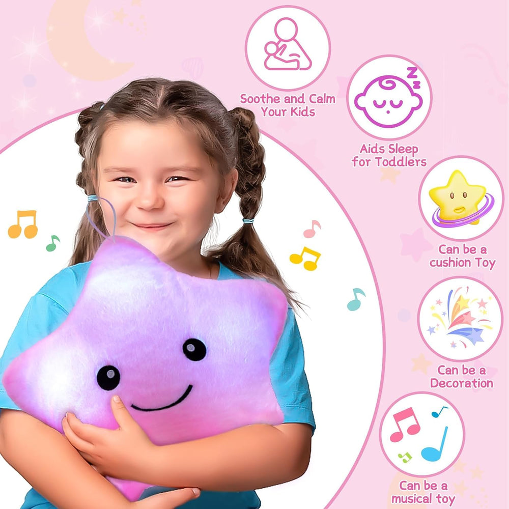 Subao color-changing glow with built-in music supports calm transitions during quiet time.