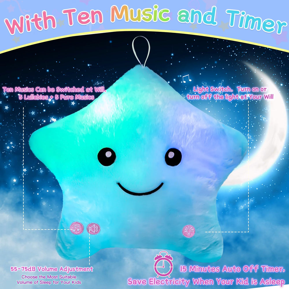Subao light-up autism sensory toy blue offers color-changing visuals with gentle music.