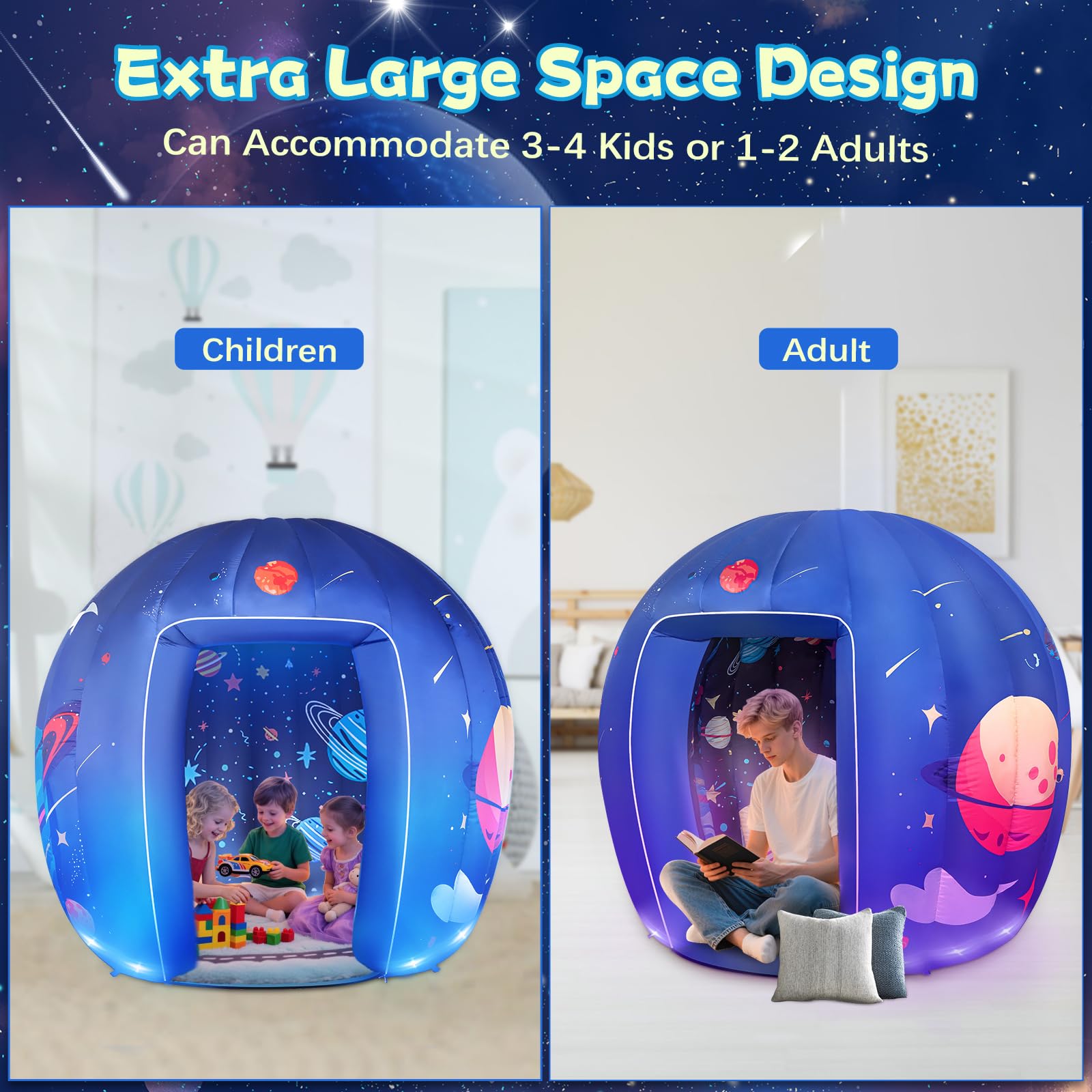Subao Sensory Tent spacious interior fits 3–4 children for group play