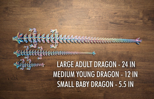 Subpoly dragon interlocked body segments enable flexible, customizable display.