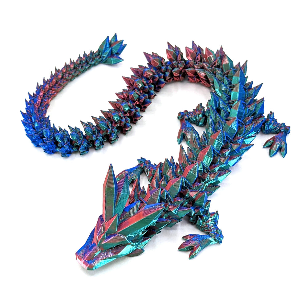 Subpoly Medium 12-inch articulated dragon in pearlescent colors for interactive posing.