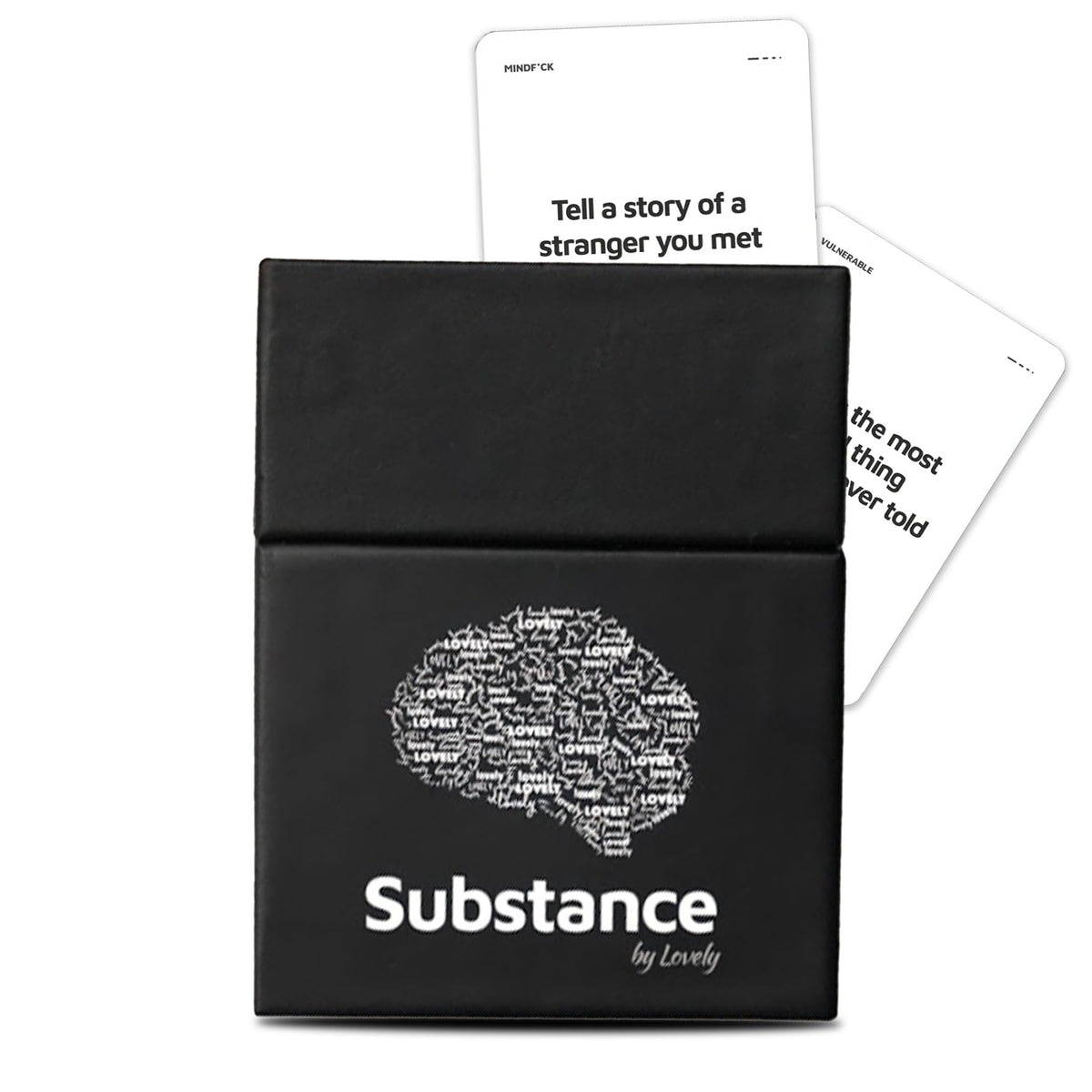 Substance Card Game setup on table for social night.