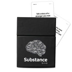 Substance Card Game setup on table for social night.