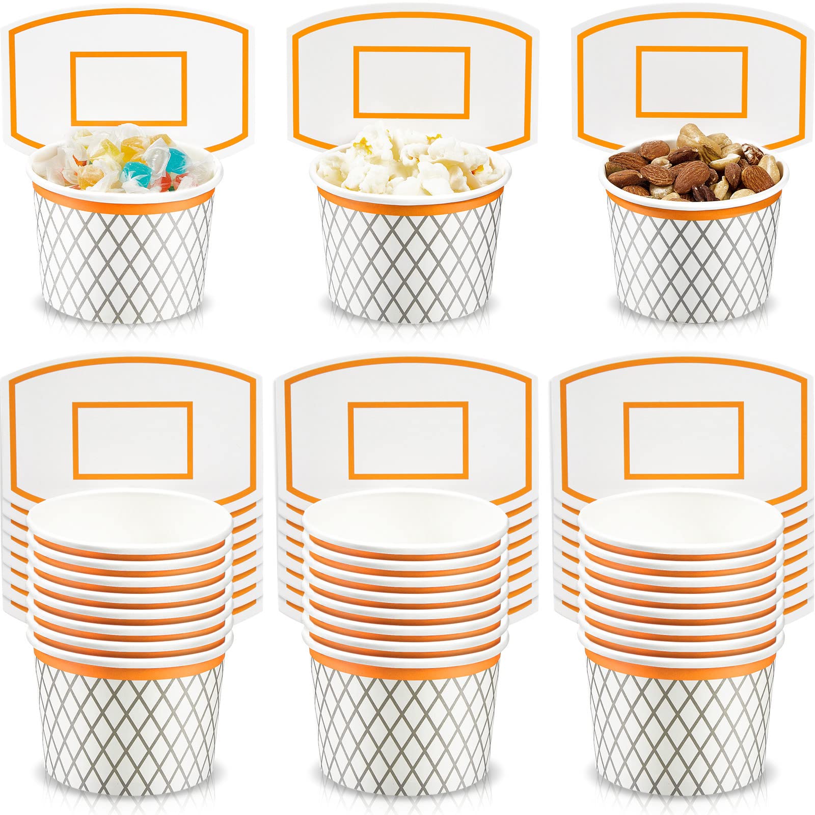 Suclain basketball hoop snack cups for festive party favors and snacks.