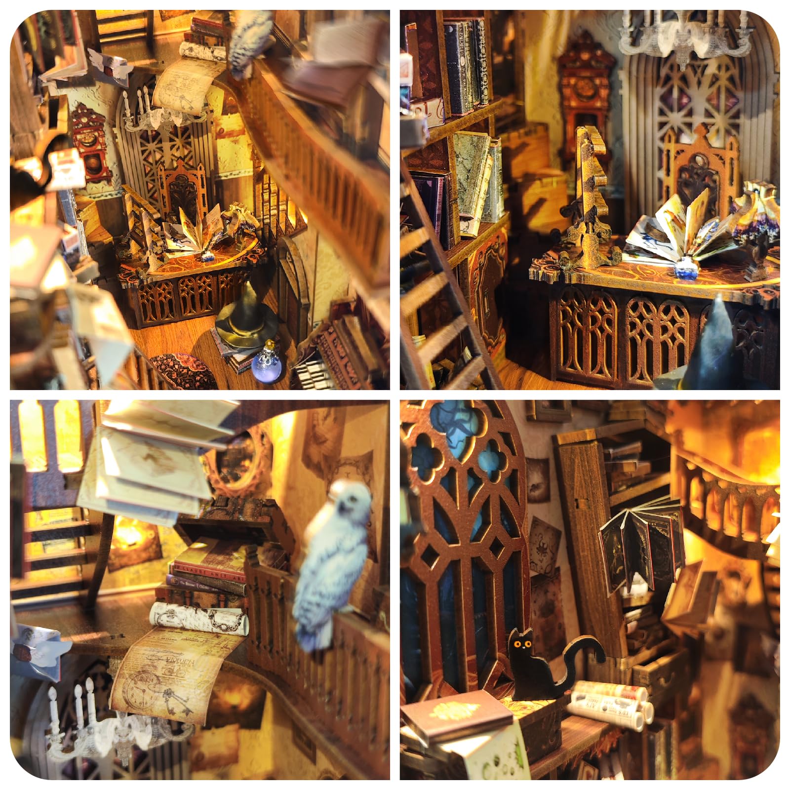 SUDOPOR DIY Book Nook Kit display-ready miniature scene for shelves