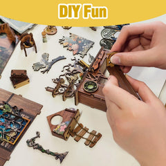SUDOPOR DIY Book Nook Kit instruction manual guiding beginners through steps