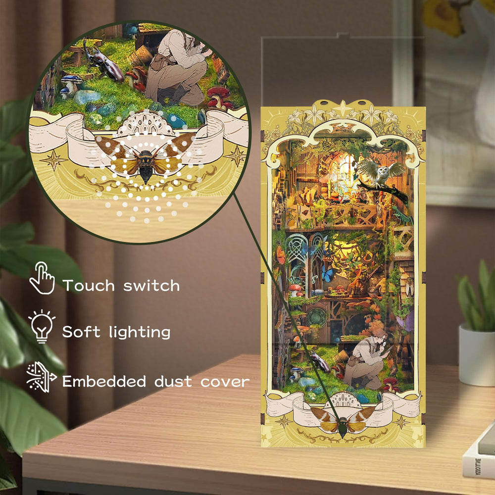 SUDOPOR DIY Book Nook Kit wooden pieces with burr-free smooth edges