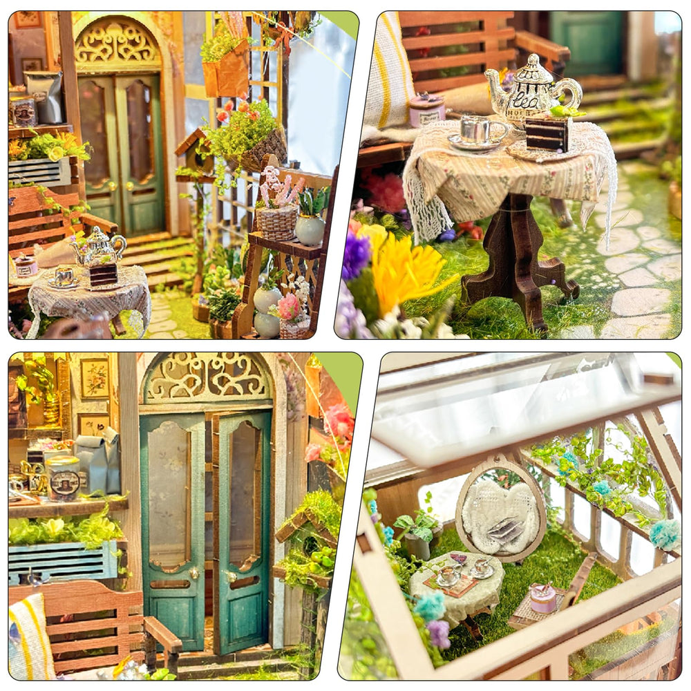 SUDOPOR Sylvia Garden DIY miniature living room scene showcases fine craftsmanship