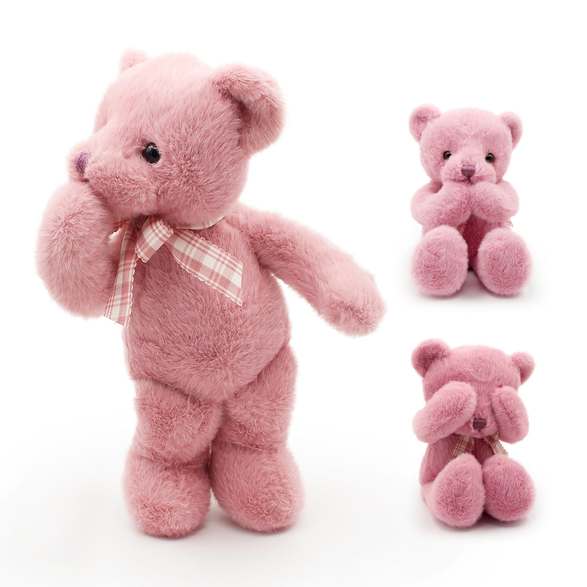 SUEPCUDDLY small magnet teddy bear in pose-ready stance for interactive play