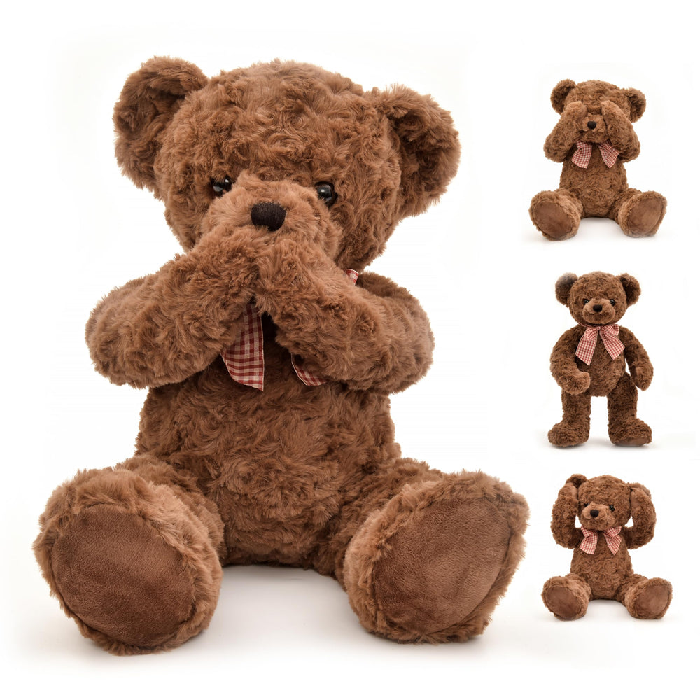 Suepcuddly 20-inch stuffed bear makes a thoughtful gift.