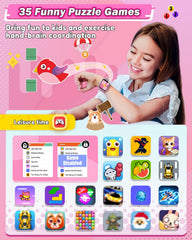 Sueseip watch delivers educational content on letters, measurements, and more.