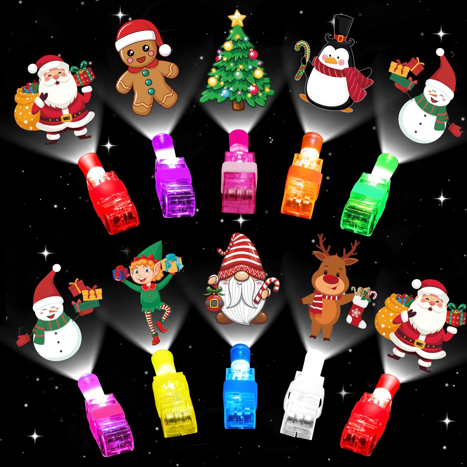 Sufuplay Christmas LED finger light glowing for festive party fun