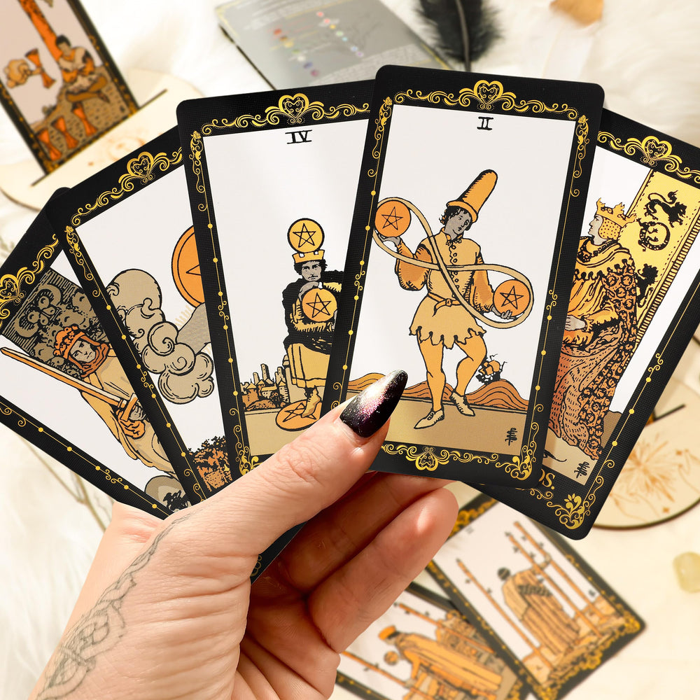 SUGEYA tarot deck 78 cards, classic Rider-Waite-inspired design for beginners.