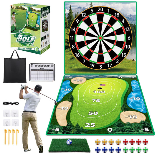 SUGFUT golf chipping mat 70x70 double-sided for versatile practice