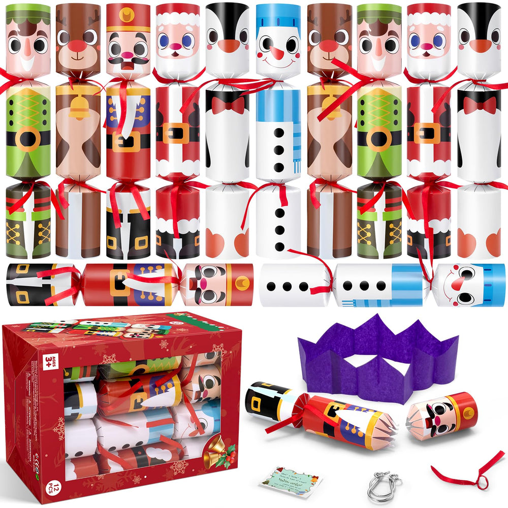 SUGFUT non-snap Christmas cracker elf for festive table decor and fun