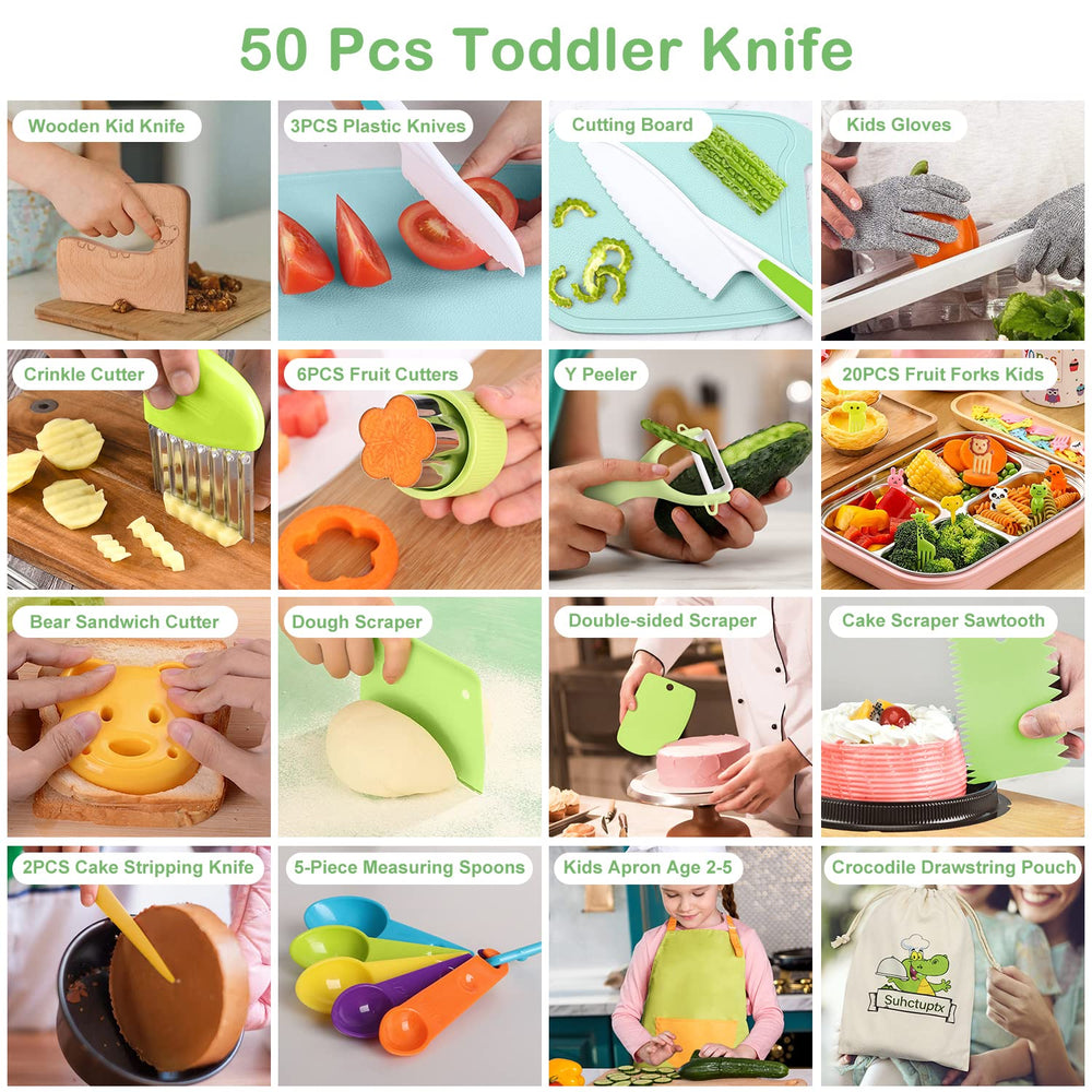 Suhctuptx kids apron and gloves in bright colors for mess-free cooking sessions