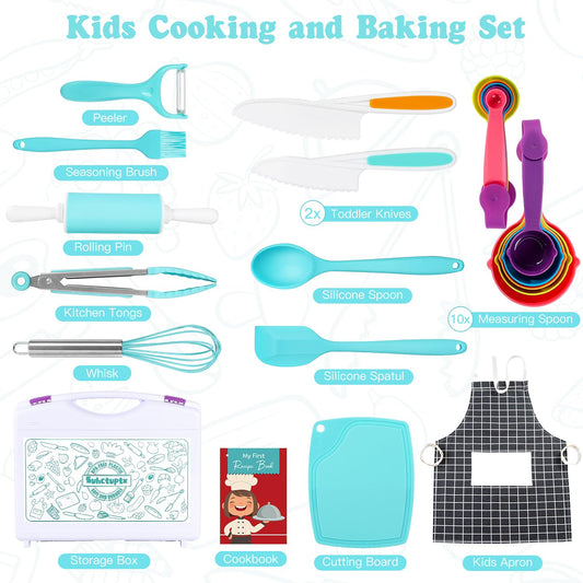 Suhctuptx Kids Cooking Cookbook helps little chefs follow steps and learn flavors
